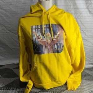 Dumbgood Mens Yellow Dumbledore Hoodie Harry Potter